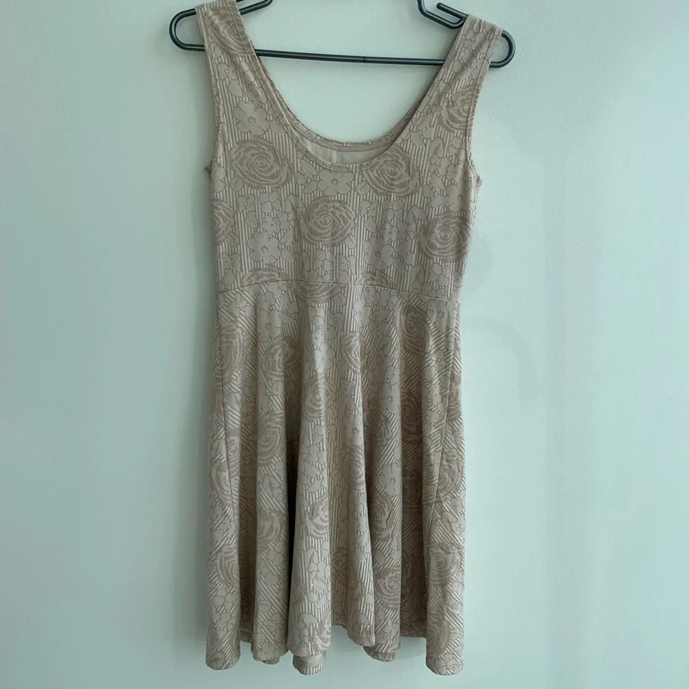 Free People Floral Sleeveless Mini Tan Dress Size S - Picture 3 of 5